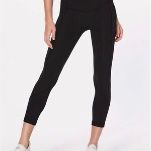 Lululemon sz 4 All The Right Places Crop II 23" Black great pre owned condition